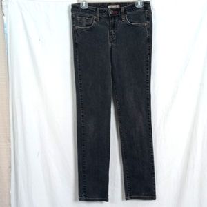 4/20 Levis black denim skinny grungy worn jeans